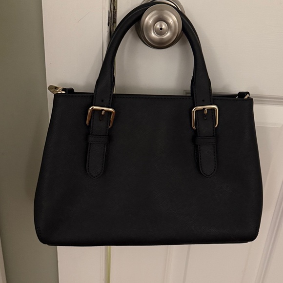 Kate Spade Black Satchel with Gold Accents